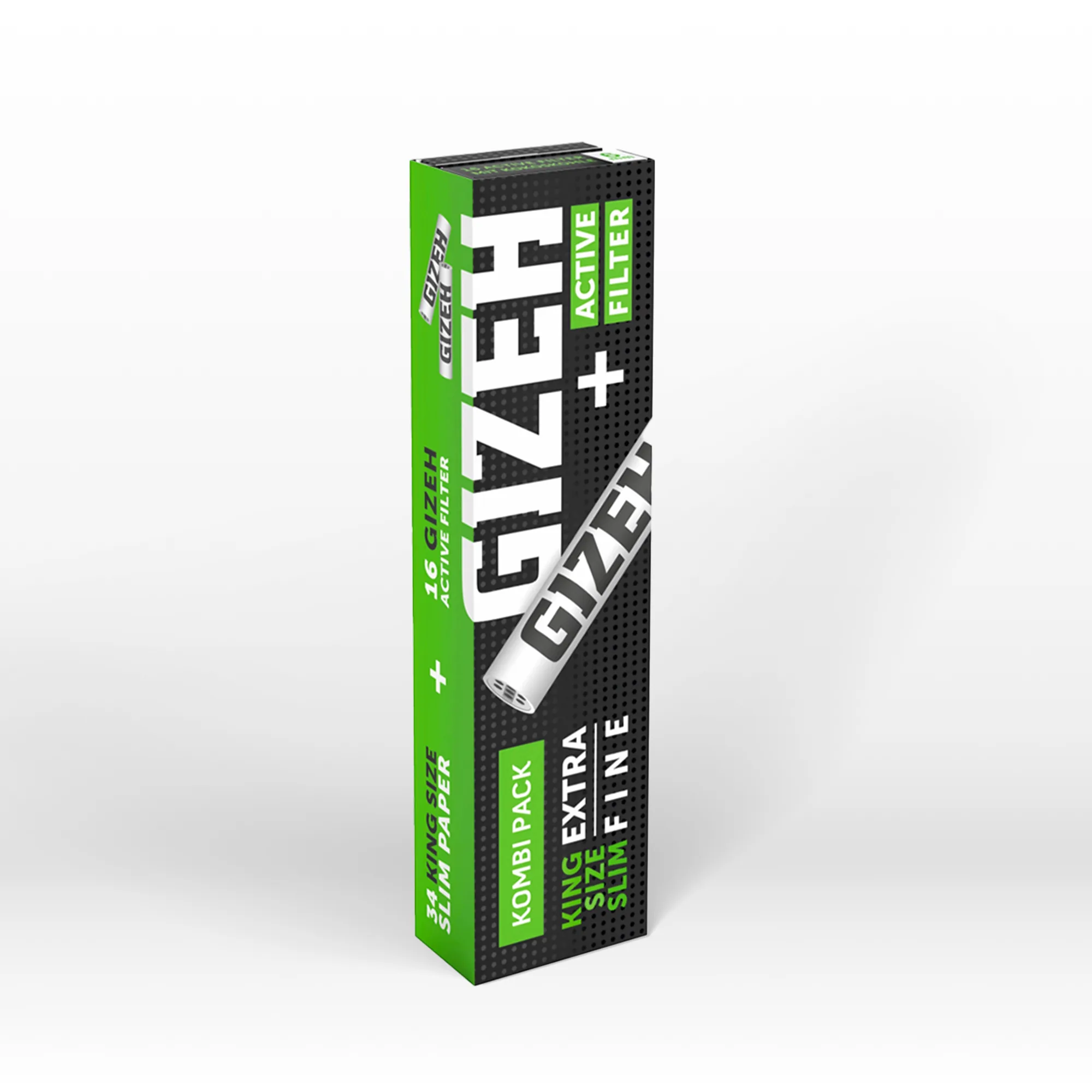Gizeh Kombi-Pack Active Filter Verpackung mit King Size Extra Slim Filtern