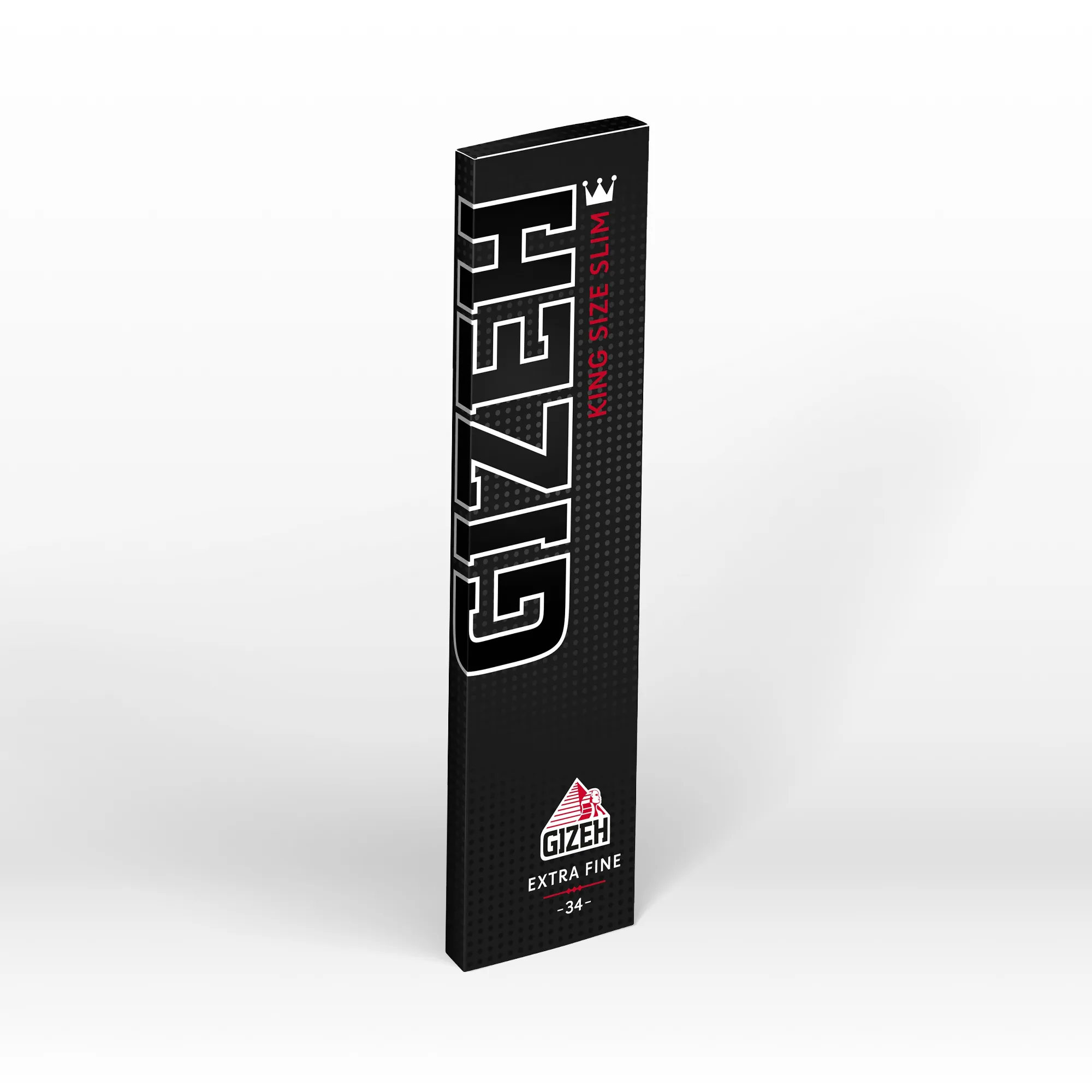 Schwarze Gizeh King Size Slim Packung, Extra Fine Schriftzug und Kennzeichnung -34-
